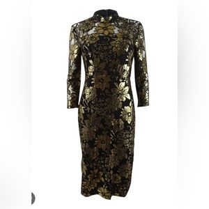 Rachel Roy Nadia Mettalic Sheath Dress Sz.0